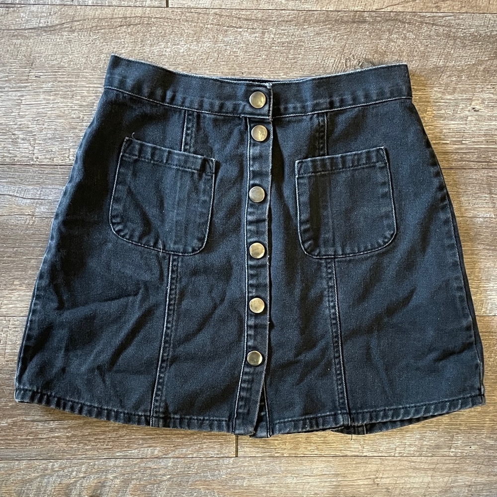 BDG Denim Button-Up Mini Skirt Urban Outfitters 100% Cotton